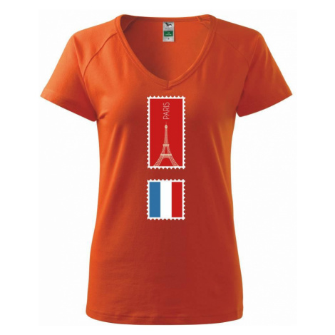 Paříž známka barevná - Tričko dámské Dream