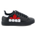 Tenisky dsquared half leaf logo print boxer sneakers lace up černá