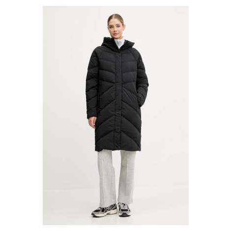 Péřová bunda Jack Wolfskin Marienplatz dámská, hnědá barva, zimní, 1206971