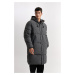 DEFACTO Regular Fit Hooded Snap Parka Coat