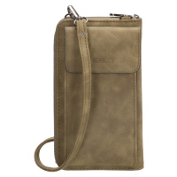 Dámská kabelka na telefon / peněženka s popruhem přes rameno Beagles Rebelle - olivová - na výšk