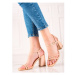 Vinceza Trendy sandály hnědé dámské na širokém podpatku ruznobarevne