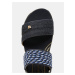 Tmavě modré dámské vzorované sandálky Wrangler
