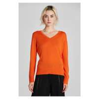 SVETR GANT FINE KNIT V-NECK oranžová