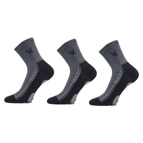 3PACK ponožky VoXX tmavě šedé (Barefootan-darkgrey) M