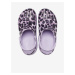 Černo-fialové holčičí vzorované pantofle Crocs