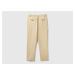 Benetton, Trousers In Pure Linen With Drawstring