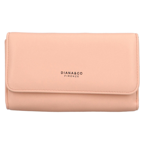 Elegantní dámská koženková peněženka Žofie, růžová Diana & Co