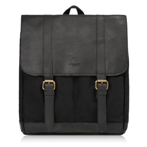 Velký pánský kožený vintage batoh Kabelky od Hraběnky; černá