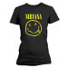 Nirvana Tričko Yellow Happy Face Womens Black