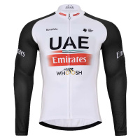 BONAVELO Cyklistický dres s dlouhým rukávem zimní - UAE 2023 - červená/černá/bílá