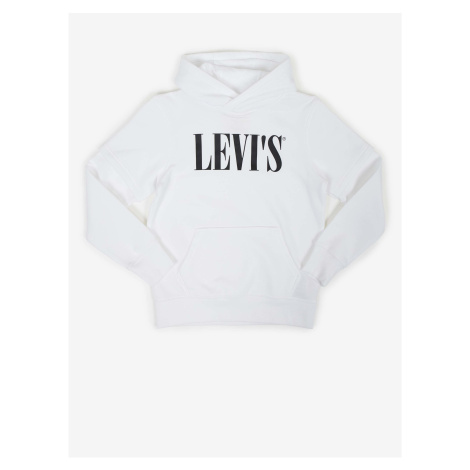 Levi&#39;s Bílá klučičí mikina s kapucí Levi's® - Kluci Levi´s