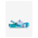 Modré vzorované holčičí pantofle Crocs