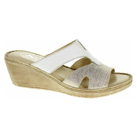 Dámské pantofle Safe Step 68724 white shiny-white