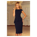 Elegantní midi šaty s asymetrickým peplum 192-1