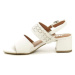 Jana 8-28368-42 bílé dámské sandály na podpatku Bílá