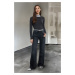 Trendyol Black High Waist Wide Leg Jeans