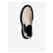 Černo-krémové kožené kotníkové boty Tamaris