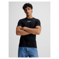 Calvin Klein pánské černé tričko TRANSPARENT STRIPE LOGO