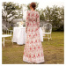Letní šaty květované délky maxi M0684 LissCord