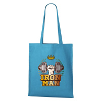 DOBRÝ TRIKO Bavlněná taška s potiskem Iron man Barva: Tyrkysová