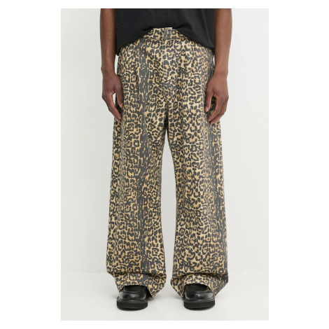 Hnědé pánské džíny loose