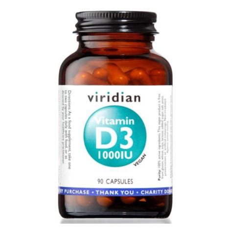 Vitamín D3 1000 IU Viridian 90 kapslí