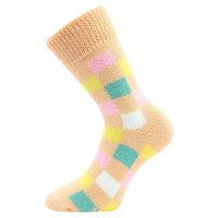 Dámské ponožky Boma - spací, kostka, meruňková Barva: Béžová