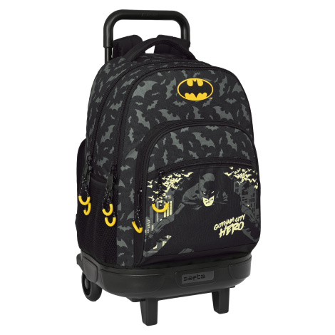SAFTA Školní batoh na kolečkách Batman Gotham City Hero 32L