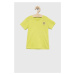 Dětské bavlněné tričko Guess zelená barva, s aplikací
