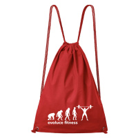 DOBRÝ TRIKO Bavlněný batoh Evoluce fitness Barva: Červená