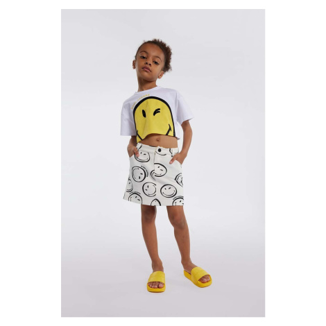 Dětské bavlněné tričko Marc Jacobs x Smiley bílá barva