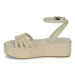 Tommy Hilfiger ESSENTIAL BASIC FLATFORM SANDAL Béžová