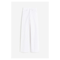 H & M - Široké keprové kalhoty - bílá