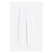 H & M - Široké keprové kalhoty - bílá