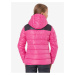 Černo-růžová holčičí prošívaná zimní bunda s kapucí SAM 73 Eloise