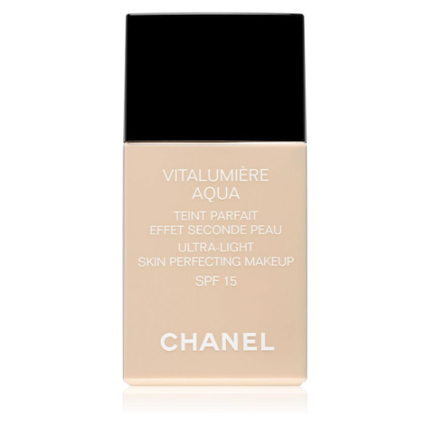 Chanel Vitalumière Aqua ultra lehký make-up pro zářivý vzhled pleti odstín 70 Beige  30 ml
