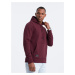 Ombre BASIC men's cotton sweatshirt kangaroo hoodie - maroon