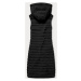 Dlouhá černá dámská prošívaná vesta (JIN219)