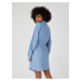 Světle modré dámské pruhované košilové šaty Wrangler