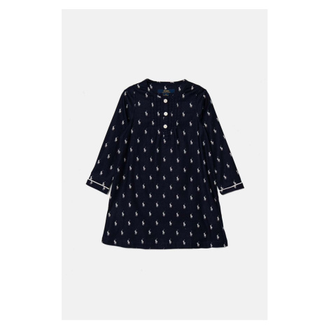 Dětská bavlněná noční košile Polo Ralph Lauren tmavomodrá barva, 4P0197