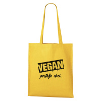 DOBRÝ TRIKO Bavlněná taška s potiskem Vegan, protože chci Barva: Žlutá
