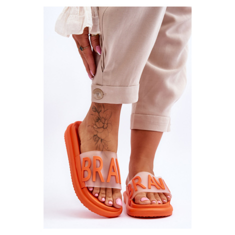 Dámské pantofle na platformě Orange Brave VINCEZA