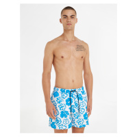 Modro-bílé pánské květované plavky Tommy Hilfiger Underwear