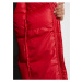 Červený dámský prošívaný kabát s kapucí SAM 73 Anna