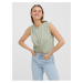 Světle zelený žíhaný crop top VERO MODA June