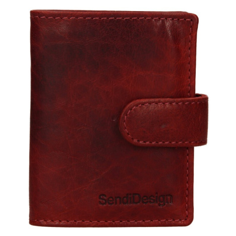 Pánská kožená peněženka SendiDesign Klonnt - červená Sendi Design