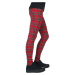 kalhoty dámské URBAN CLASSICS - Skinny Tartan - red/blk - TB2848