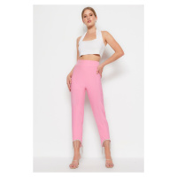 Trendyol světle růžový doplněk Detailní kalhoty