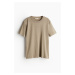 H & M - Tričko z hedvábné směsi - béžová